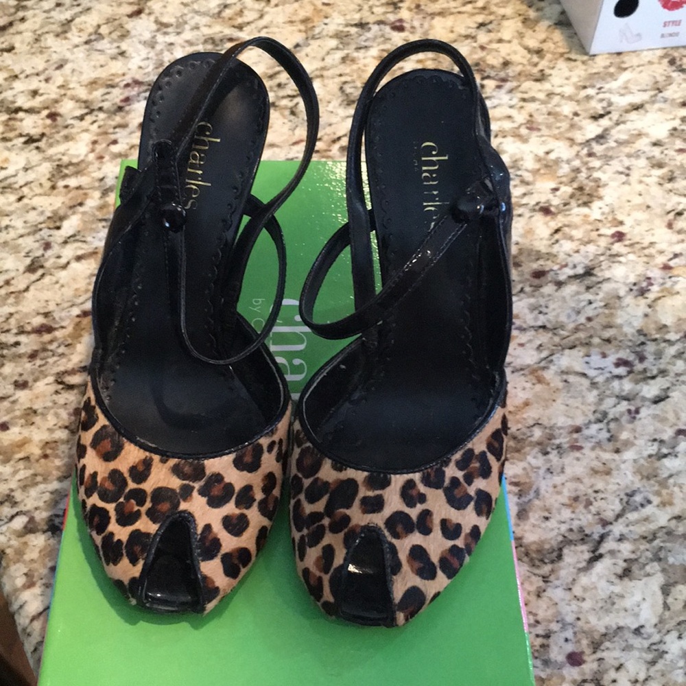 Leopard print heels